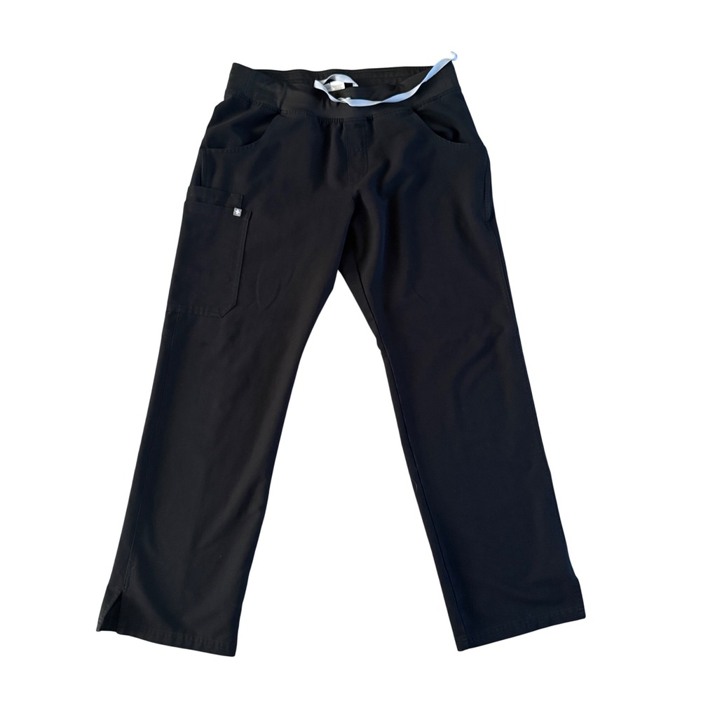 FIGS Technical Collection Black Scrub Pants Womens Medium Straight Leg Cargo